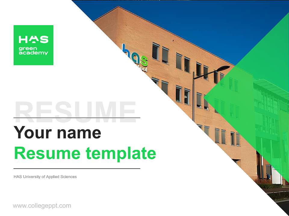HAS University of Applied Sciences Resume PPT Template4:3 ratio PPT effect preview image5