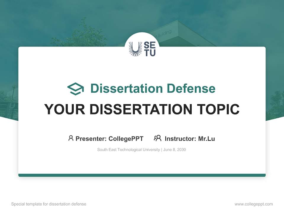 South East Technological University Graduation Thesis Defense PPT Template4:3 ratio PPT effect preview image7
