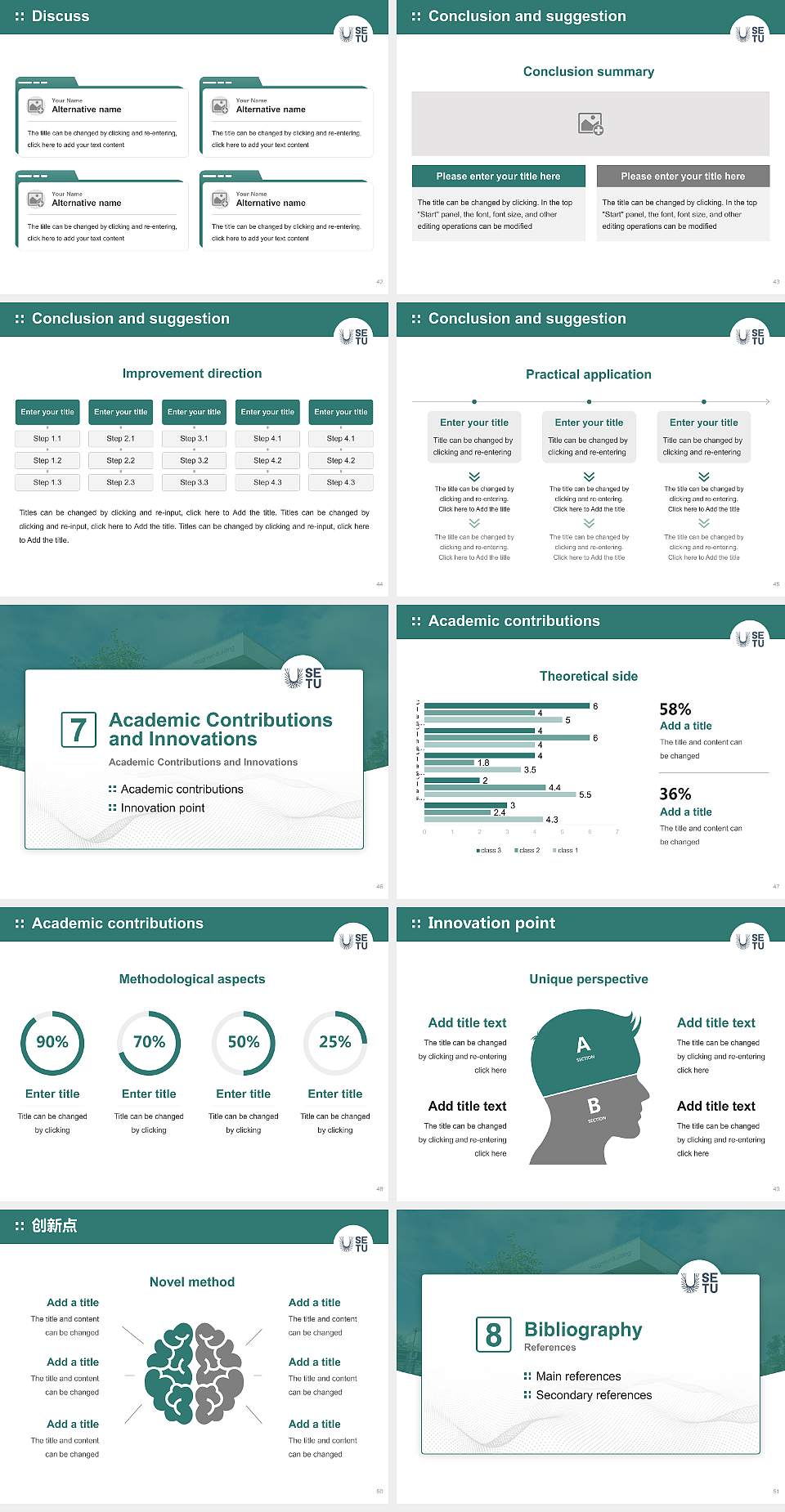South East Technological University Graduation Thesis Defense PPT Template4:3 ratio PPT effect preview image6