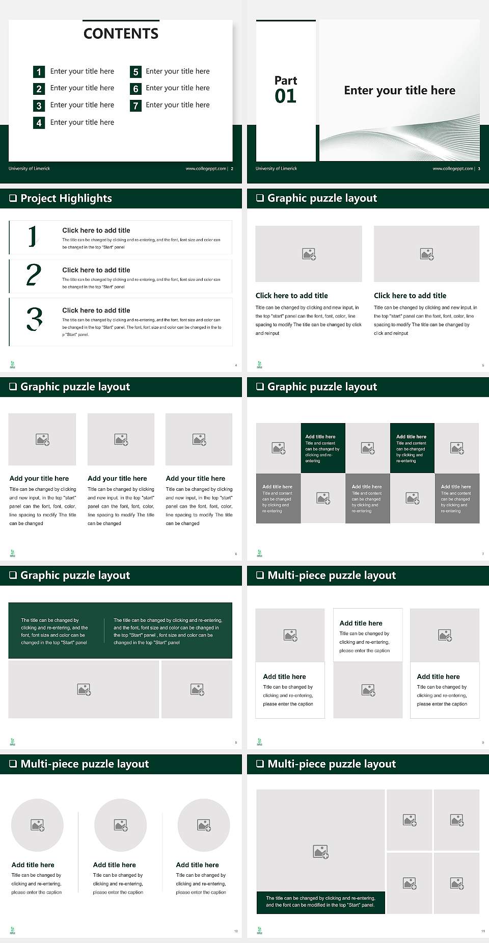 University of Limerick General Purpose PPT Template4:3 ratio PPT effect preview image2