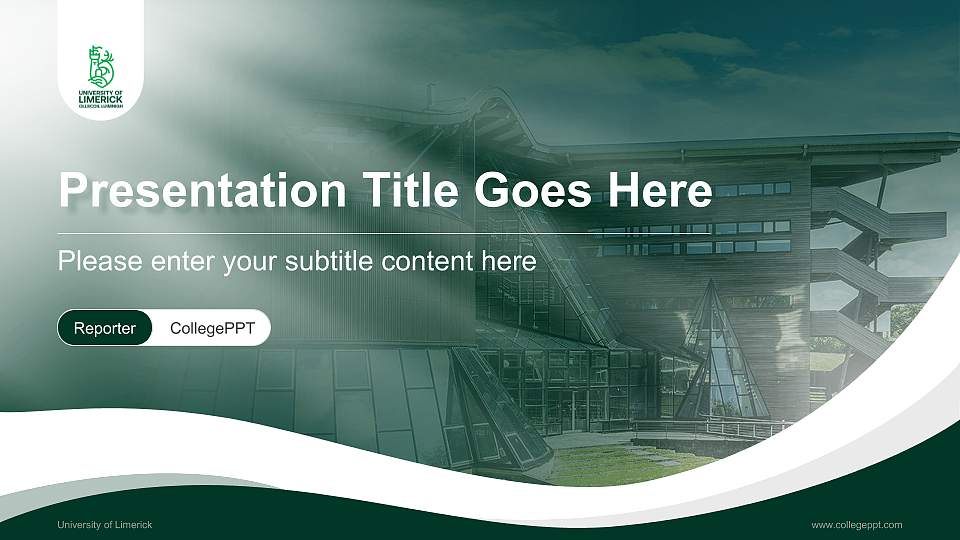 University of Limerick Lecture Sharing and Networking Event PPT Template16:9 ratio PPT effect preview image