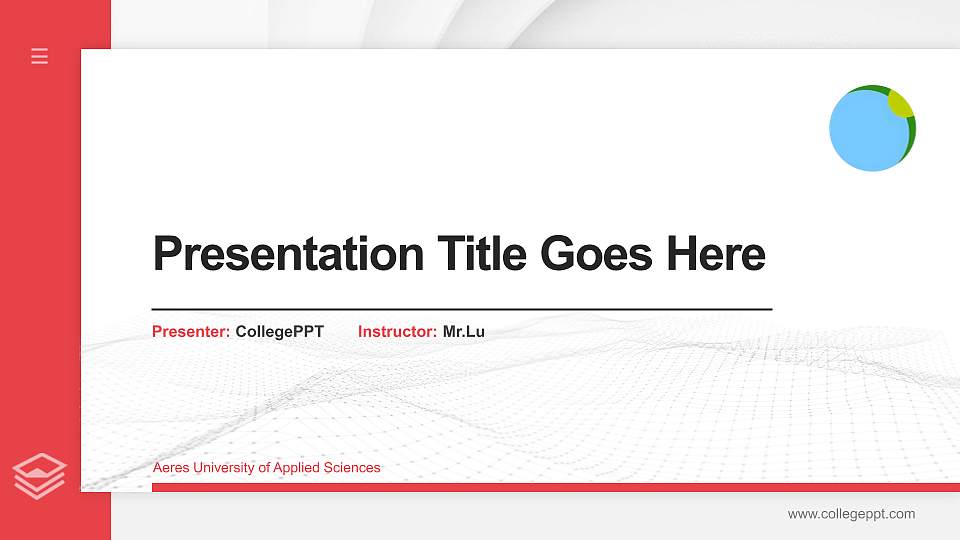 Aeres University of Applied Sciences Thesis Proposal/Graduation Defense PPT Template16:9 ratio PPT effect preview image