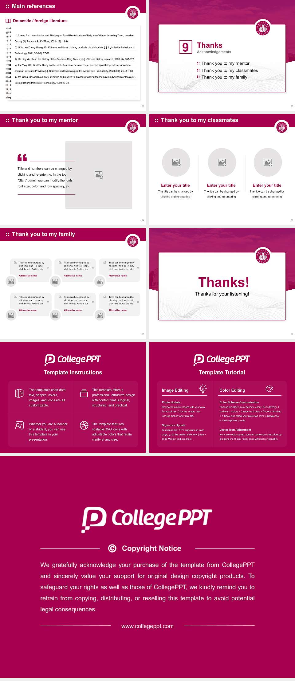 Shannon College of Hotel Management Graduation Thesis Defense PPT Template4:3 ratio PPT effect preview image7