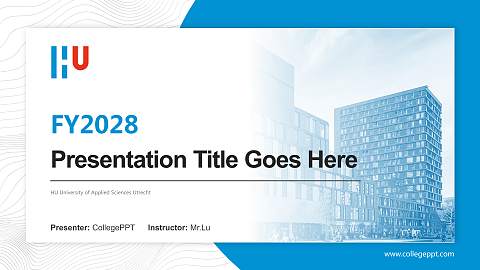 HU University of Applied Sciences Utrecht Academic Presentation/Research Findings Report PPT Template