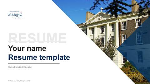 Marino Institute of Education Resume PPT Template