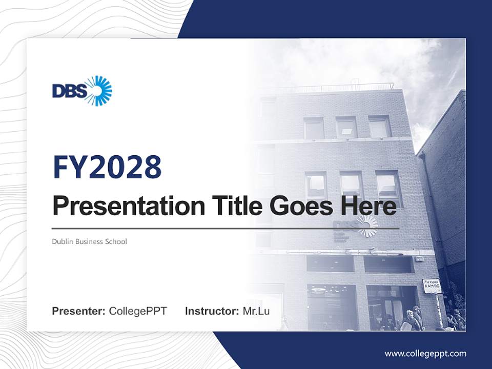 Dublin Business School Academic Presentation/Research Findings Report PPT Template4:3 ratio PPT effect preview image5