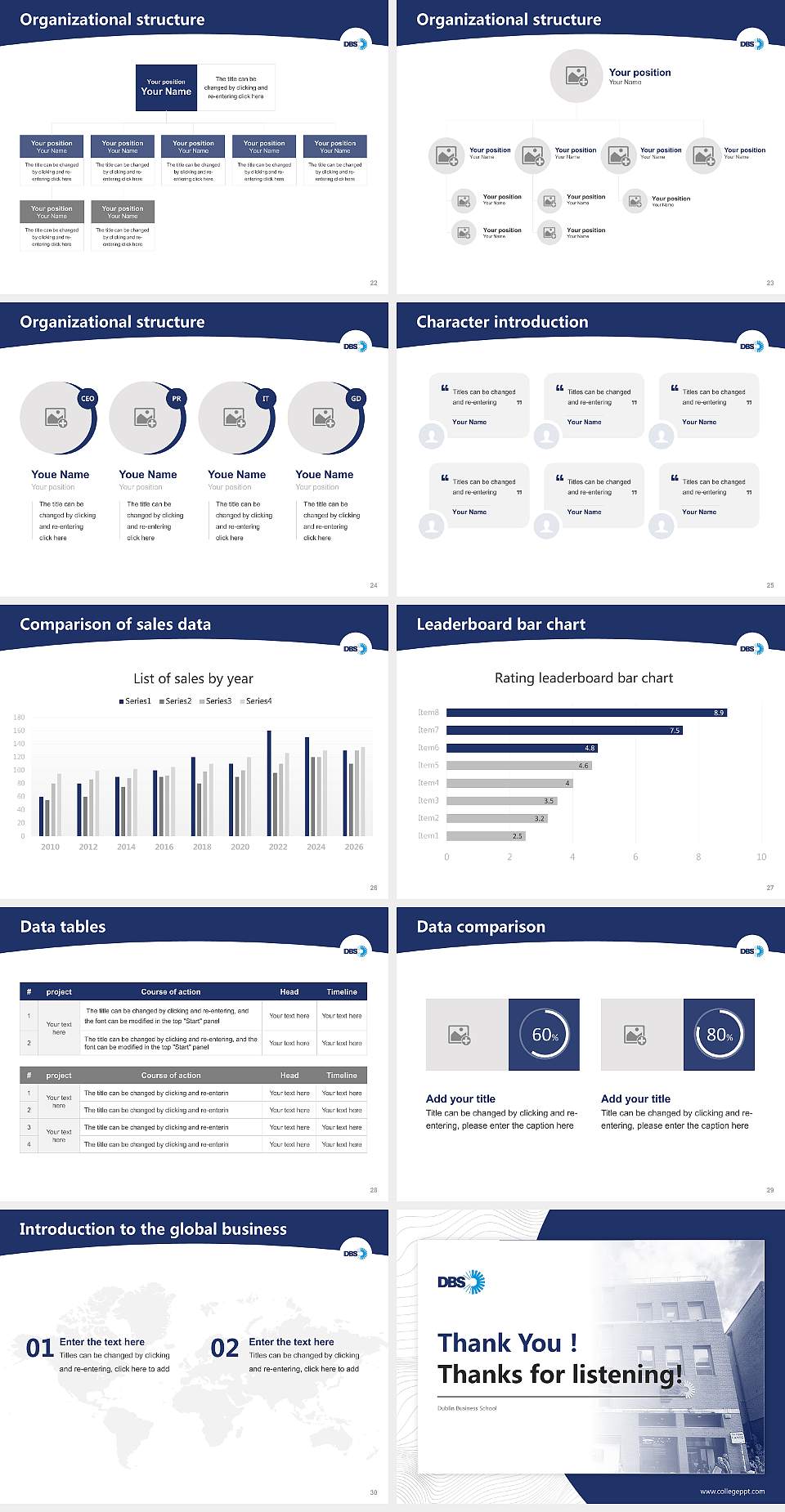 Dublin Business School Academic Presentation/Research Findings Report PPT Template4:3 ratio PPT effect preview image4