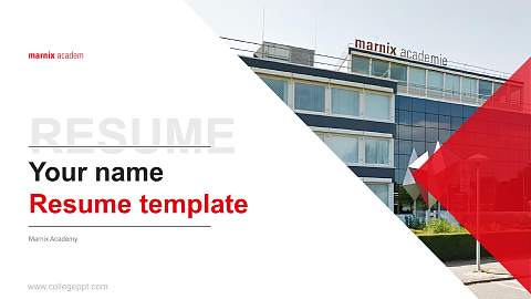 Marnix Academy Resume PPT Template