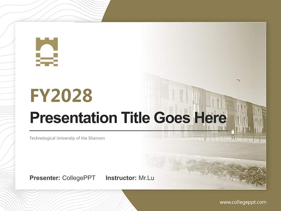 Technological University of the Shannon Academic Presentation/Research Findings Report PPT Template4:3 ratio PPT effect preview image5