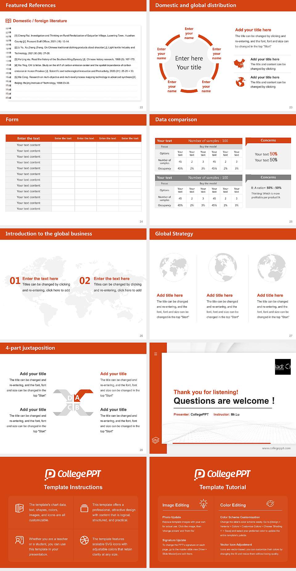 Dun Laoghaire Institute of Art, Design and Technology Thesis Proposal/Graduation Defense PPT Template4:3 ratio PPT effect preview image4