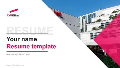 HAN University of Applied Sciences Resume PPT Template