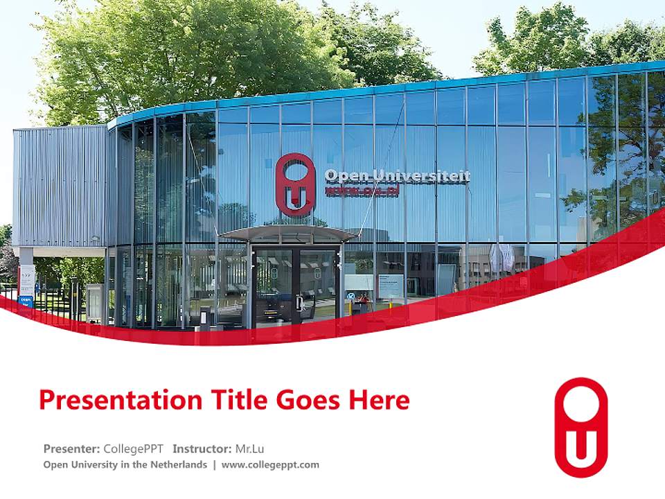 Open University in the Netherlands Course/Courseware Creation PPT Template4:3 ratio PPT effect preview image5