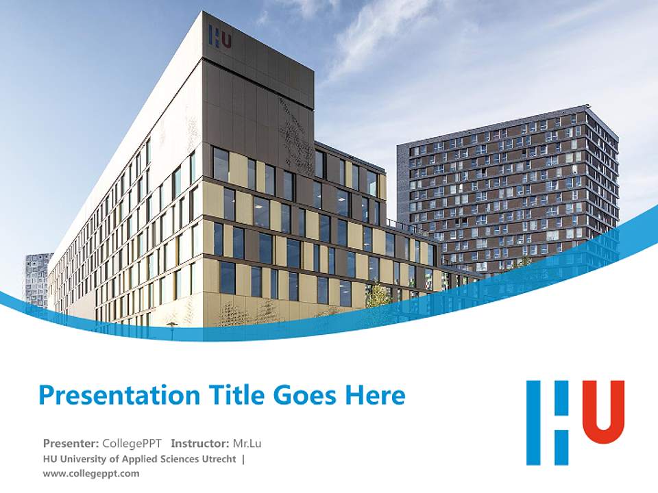 HU University of Applied Sciences Utrecht Course/Courseware Creation PPT Template4:3 ratio PPT effect preview image5