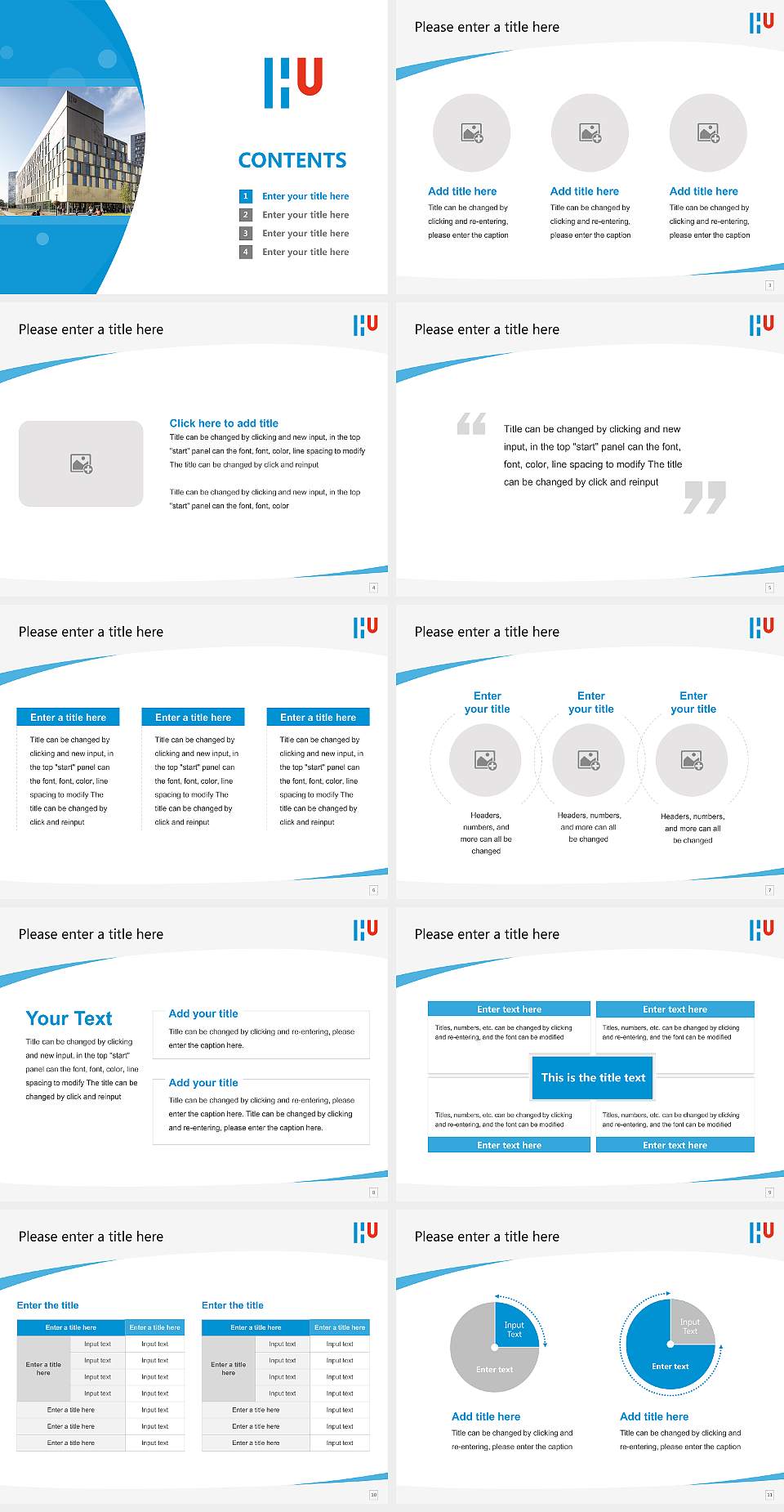 HU University of Applied Sciences Utrecht Course/Courseware Creation PPT Template4:3 ratio PPT effect preview image2