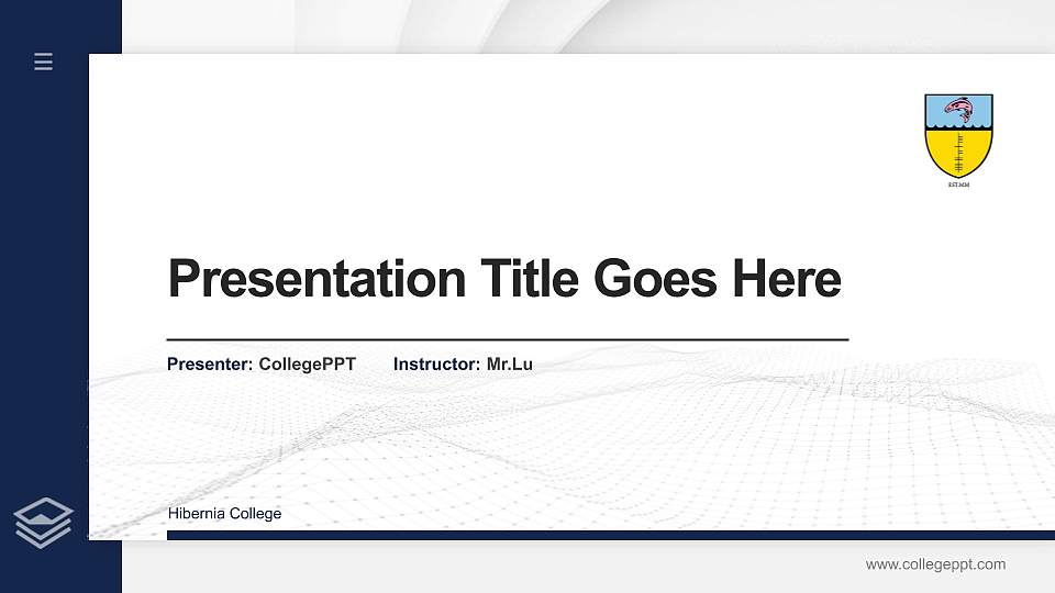 Hibernia College Thesis Proposal/Graduation Defense PPT Template16:9 ratio PPT effect preview image