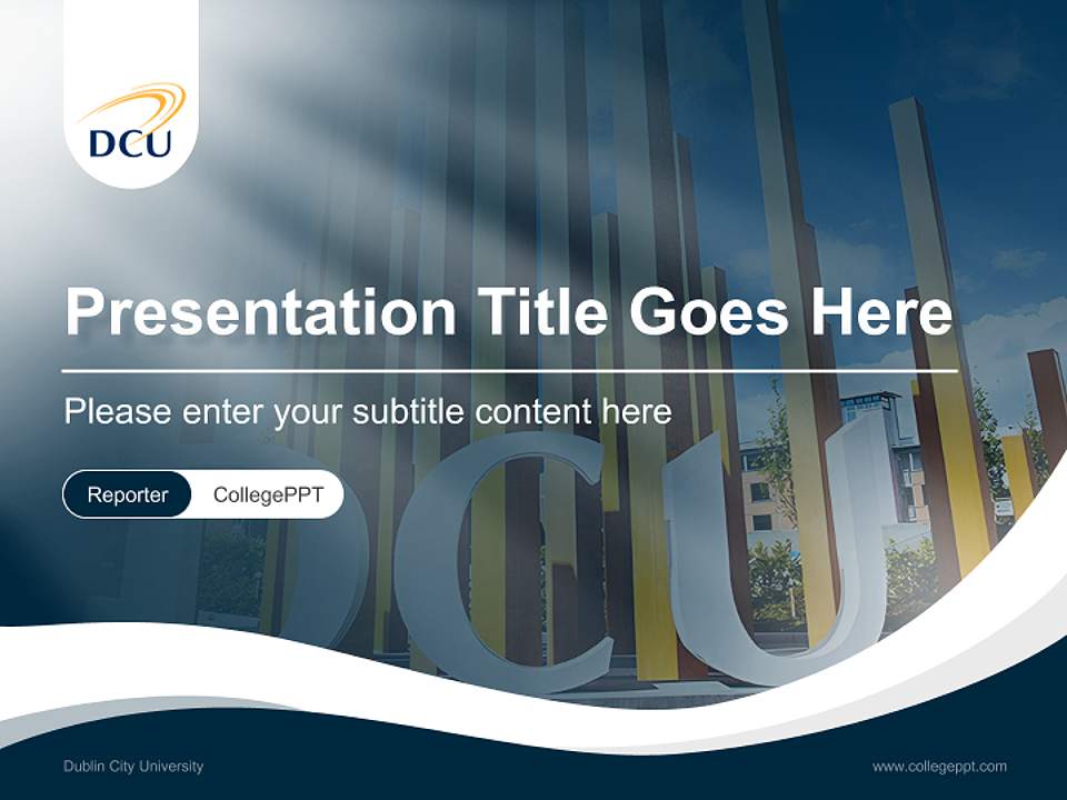 Dublin City University Lecture Sharing and Networking Event PPT Template4:3 ratio PPT effect preview image4