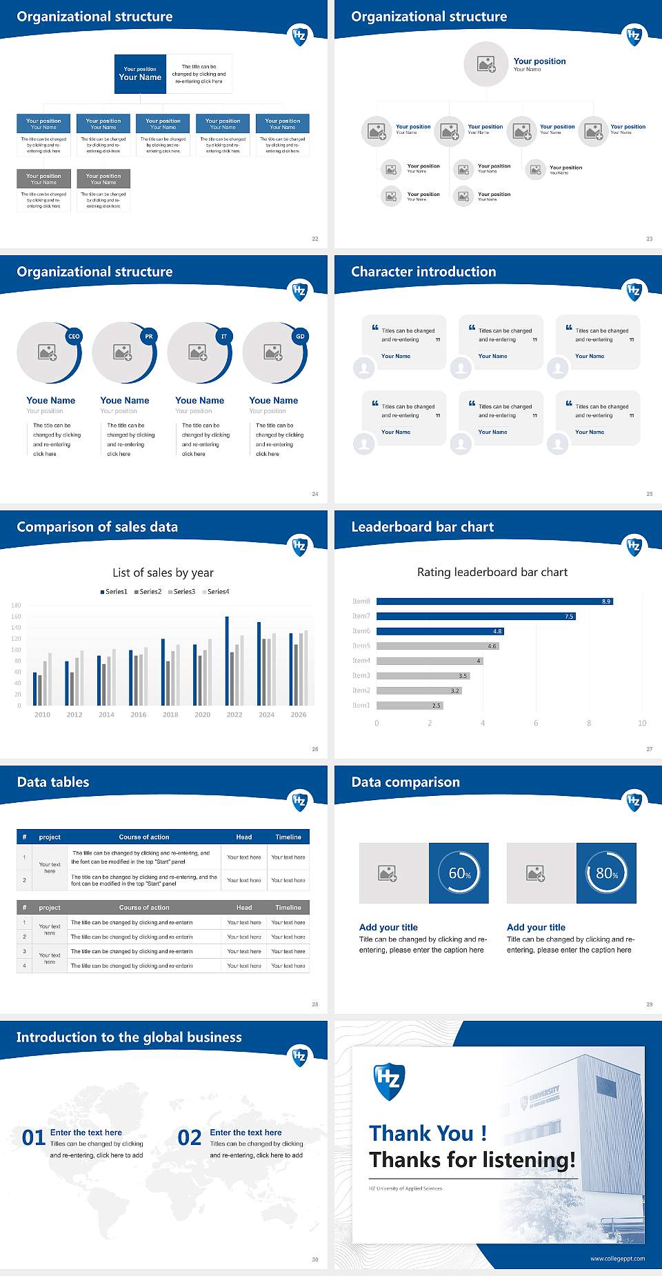 HZ University of Applied Sciences Academic Presentation/Research Findings Report PPT Template4:3 ratio PPT effect preview image4