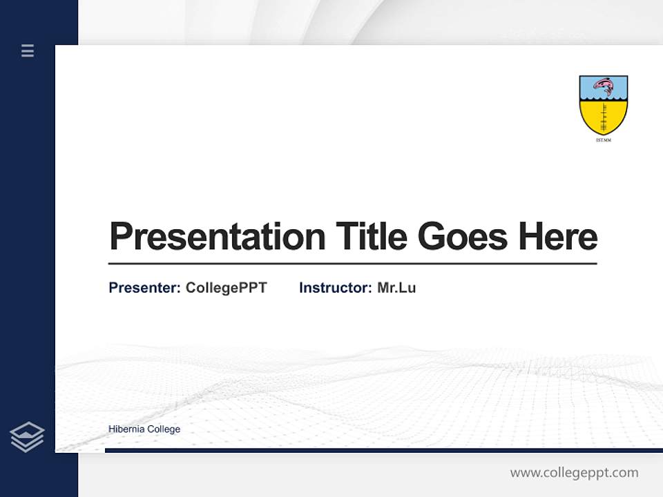 Hibernia College Thesis Proposal/Graduation Defense PPT Template4:3 ratio PPT effect preview image5