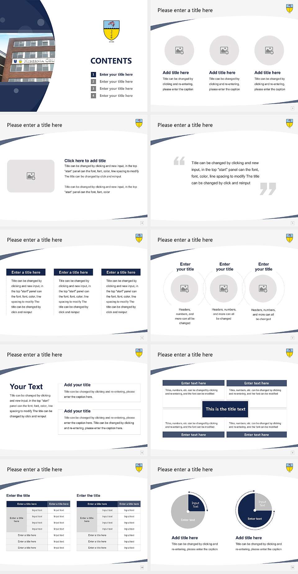 Hibernia College Course/Courseware Creation PPT Template4:3 ratio PPT effect preview image2