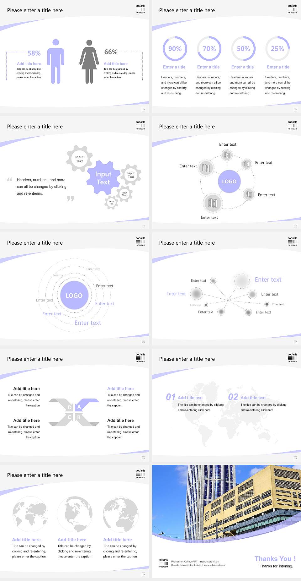 Codarts University for the Arts Course/Courseware Creation PPT Template4:3 ratio PPT effect preview image4