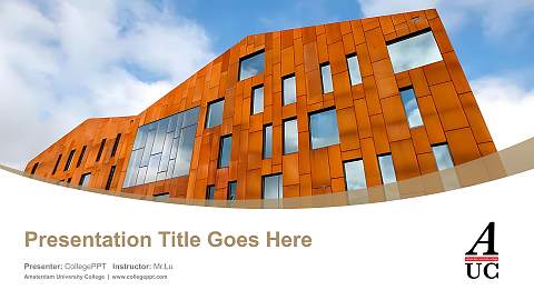 Amsterdam University College Course/Courseware Creation PPT Template