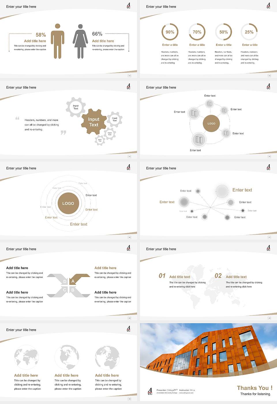 Amsterdam University College Course/Courseware Creation PPT Template16:9 ratio PPT effect preview image4