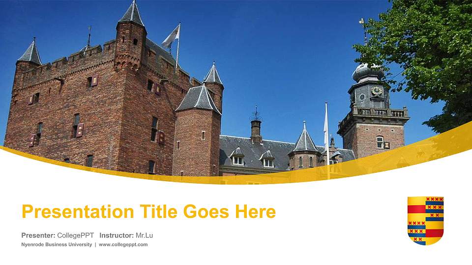 Nyenrode Business University Course/Courseware Creation PPT Template16:9 ratio PPT effect preview image
