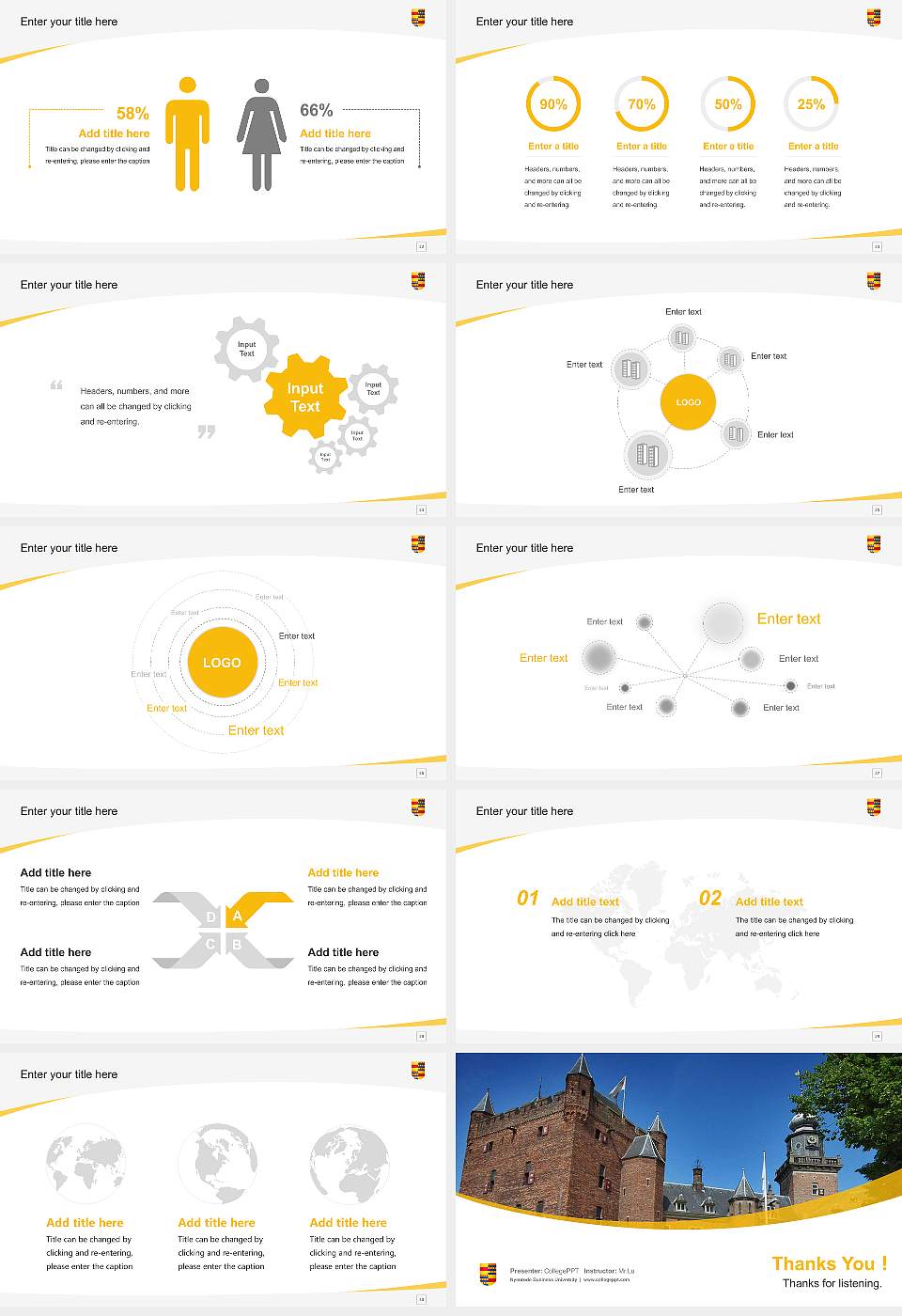 Nyenrode Business University Course/Courseware Creation PPT Template16:9 ratio PPT effect preview image4