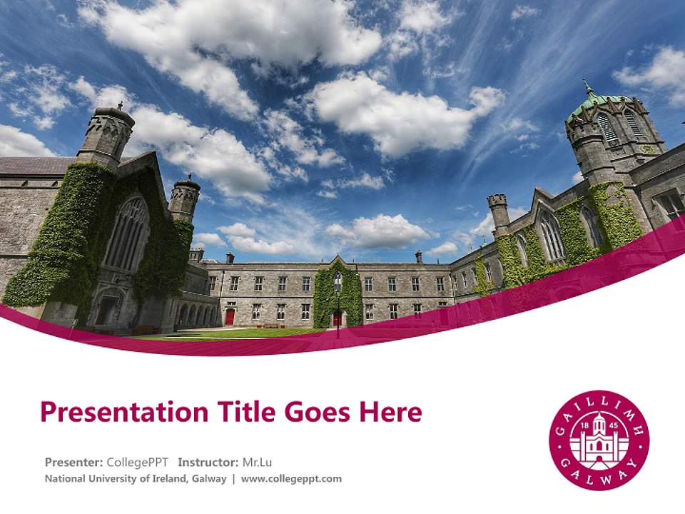 National University of Ireland, Galway Course/Courseware Creation PPT Template4:3 ratio PPT effect preview image5
