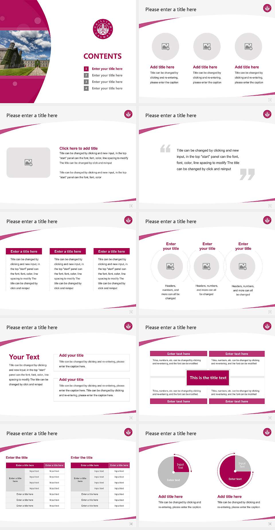 National University of Ireland, Galway Course/Courseware Creation PPT Template4:3 ratio PPT effect preview image2