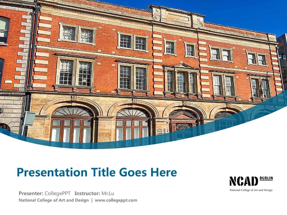National College of Art and Design Course/Courseware Creation PPT Template4:3 ratio PPT effect preview image5