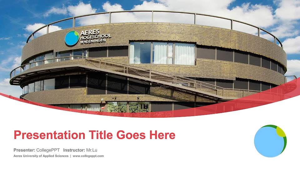 Aeres University of Applied Sciences Course/Courseware Creation PPT Template16:9 ratio PPT effect preview image