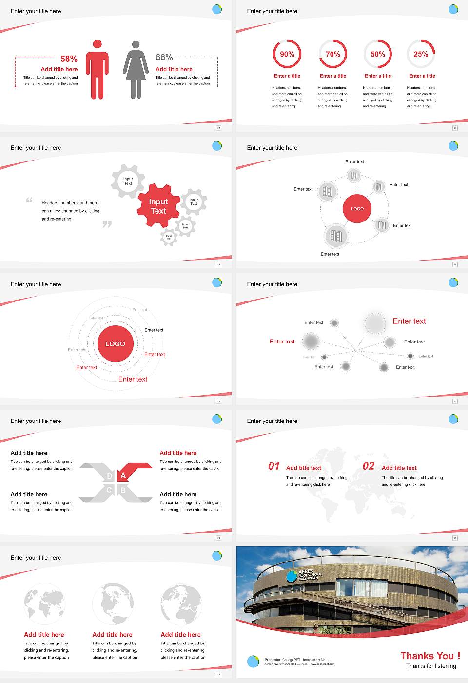 Aeres University of Applied Sciences Course/Courseware Creation PPT Template16:9 ratio PPT effect preview image4