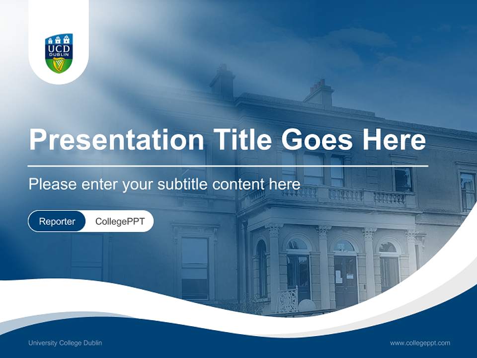 University College Dublin Lecture Sharing and Networking Event PPT Template4:3 ratio PPT effect preview image4