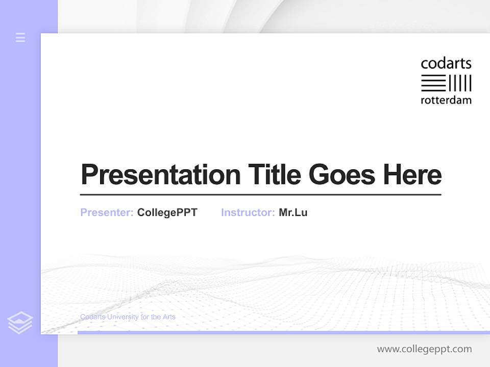 Codarts University for the Arts Thesis Proposal/Graduation Defense PPT Template4:3 ratio PPT effect preview image5