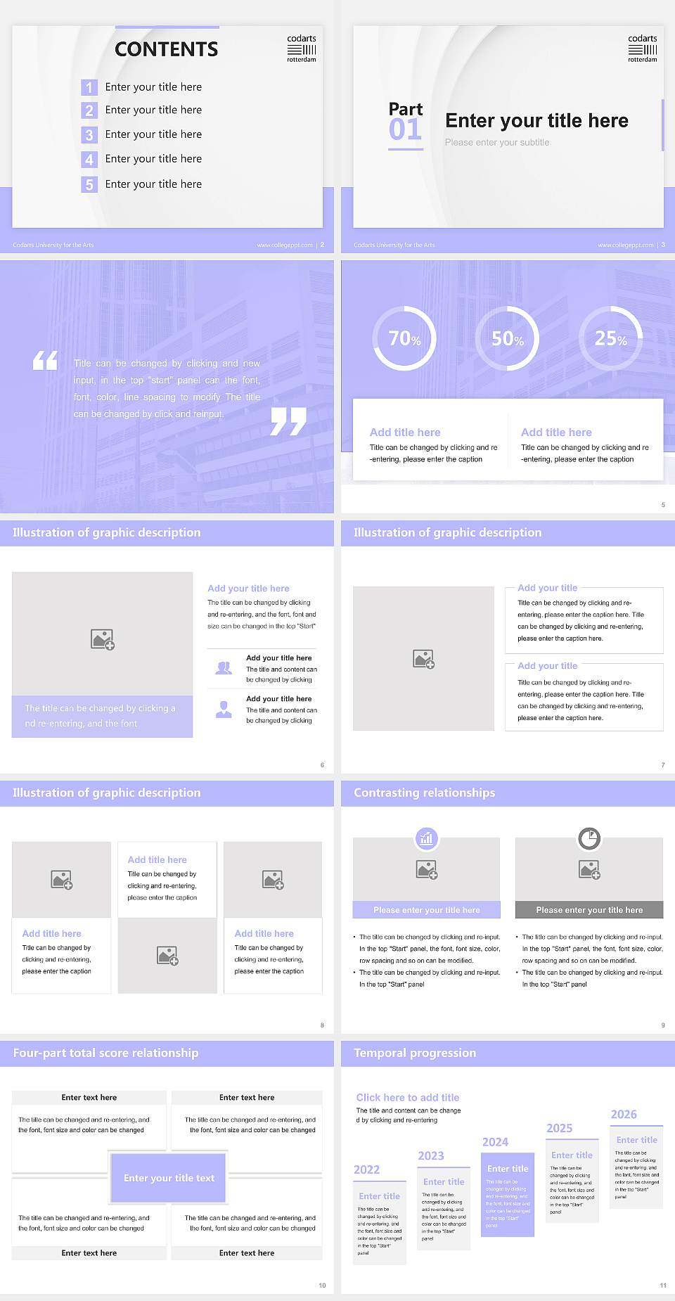 Codarts University for the Arts Thesis Proposal/Graduation Defense PPT Template4:3 ratio PPT effect preview image2