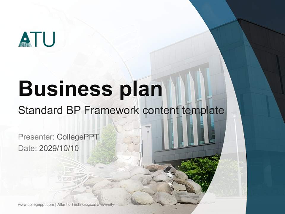 Atlantic Technological University Competition/Entrepreneurship Contest PPT Template4:3 ratio PPT effect preview image9