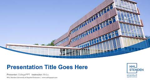 NHL Stenden University of Applied Sciences Course/Courseware Creation PPT Template
