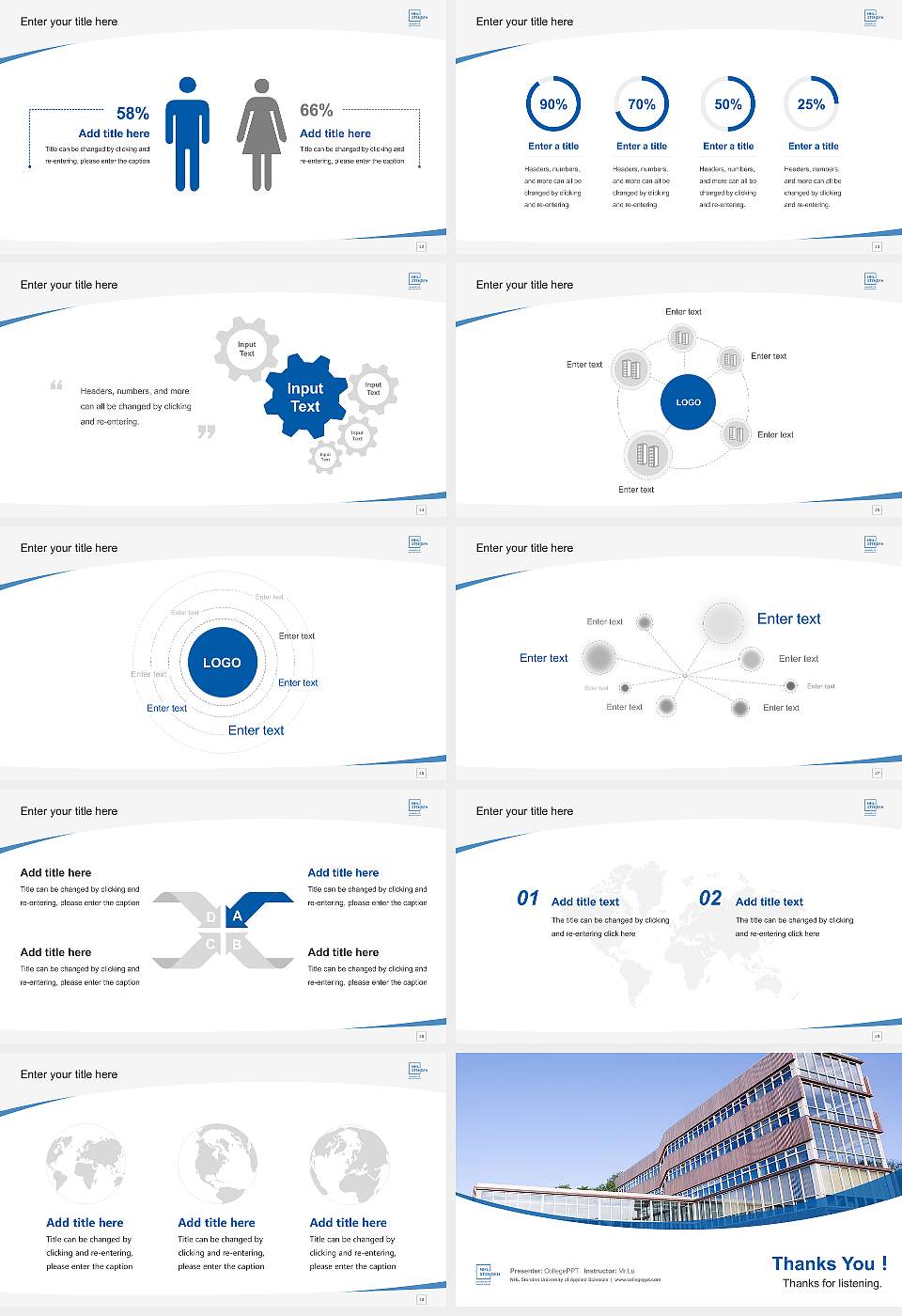 NHL Stenden University of Applied Sciences Course/Courseware Creation PPT Template16:9 ratio PPT effect preview image4