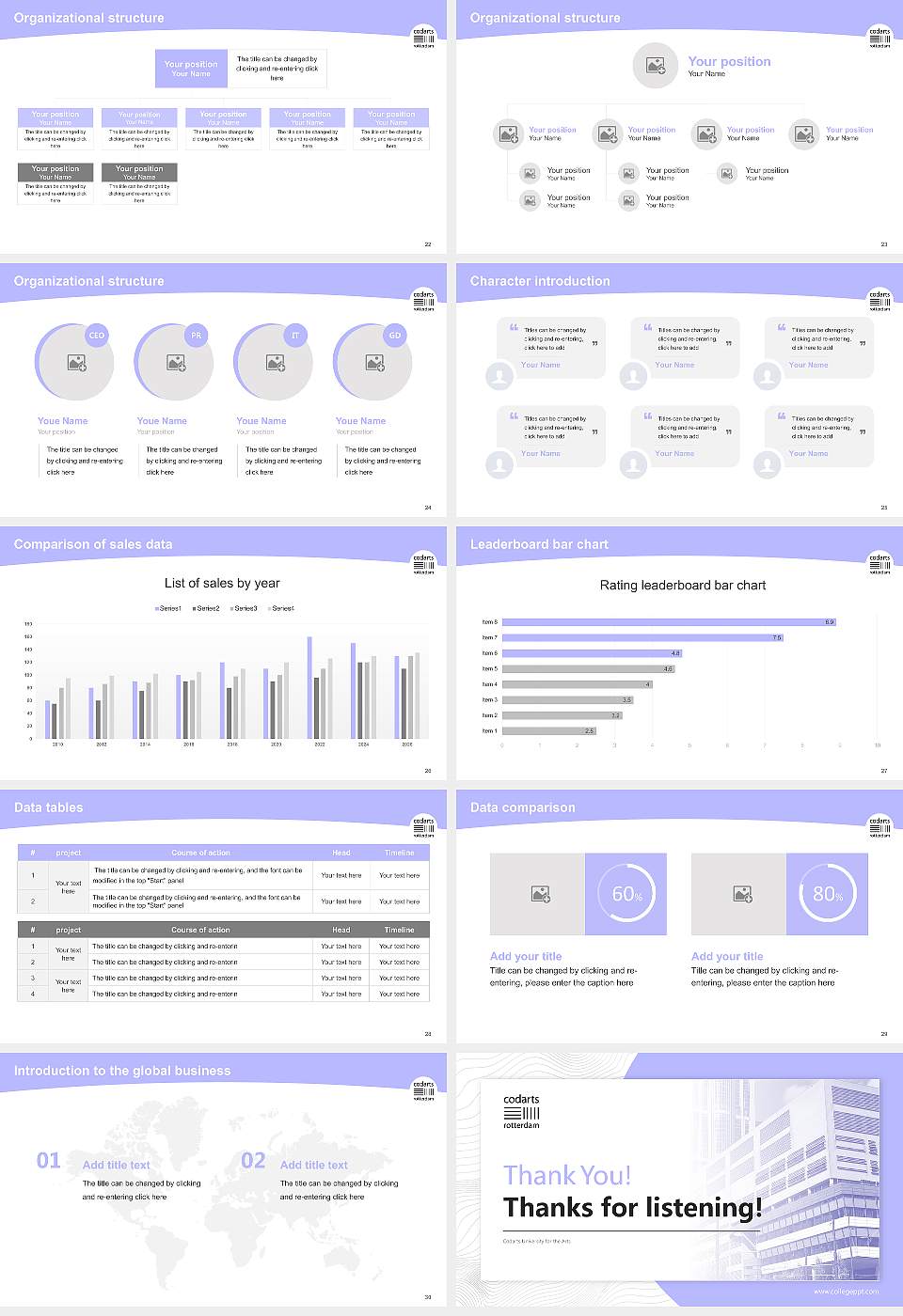 Codarts University for the Arts Academic Presentation/Research Findings Report PPT Template16:9 ratio PPT effect preview image4