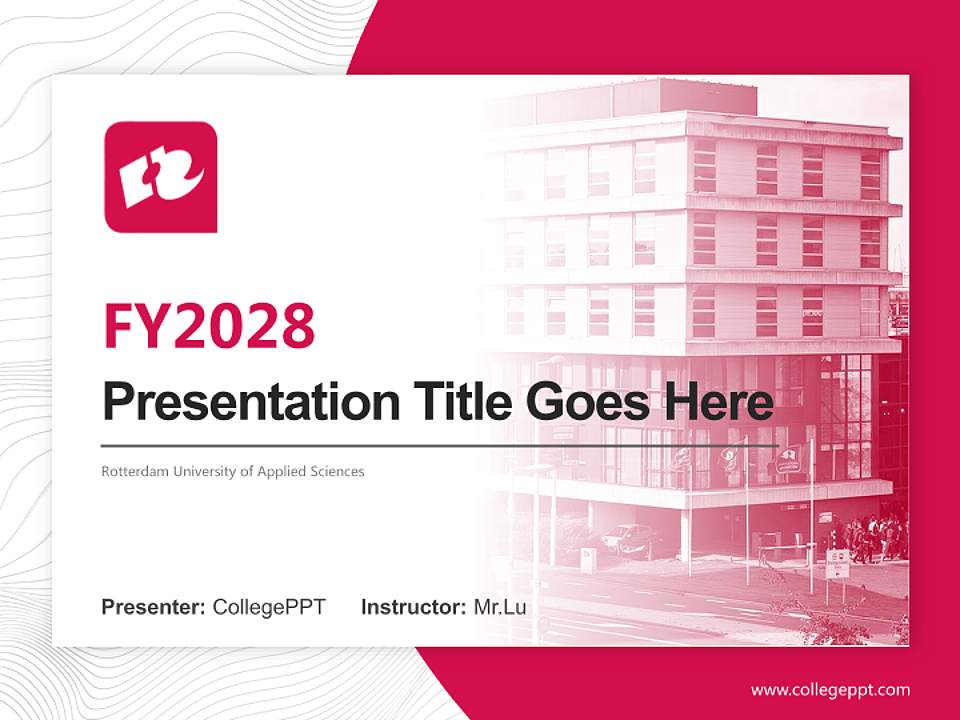 Rotterdam University of Applied Sciences Academic Presentation/Research Findings Report PPT Template4:3 ratio PPT effect preview image5
