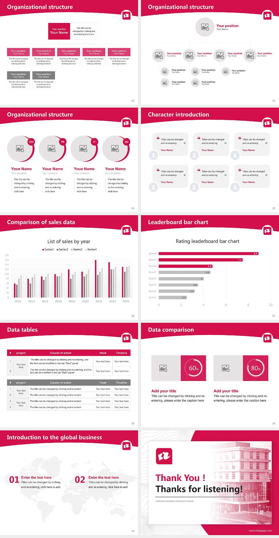 Rotterdam University of Applied Sciences Academic Presentation/Research Findings Report PPT Template4:3 ratio PPT effect preview image4