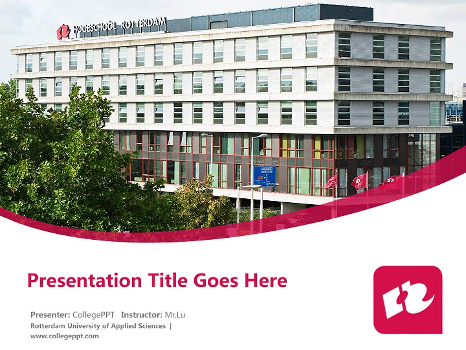 Rotterdam University of Applied Sciences Course/Courseware Creation PPT Template4:3 ratio PPT effect preview image5