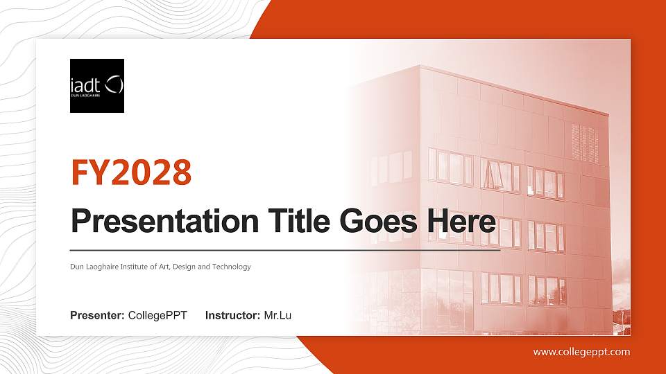 Dun Laoghaire Institute of Art, Design and Technology Academic Presentation/Research Findings Report PPT Template16:9 ratio PPT effect preview image