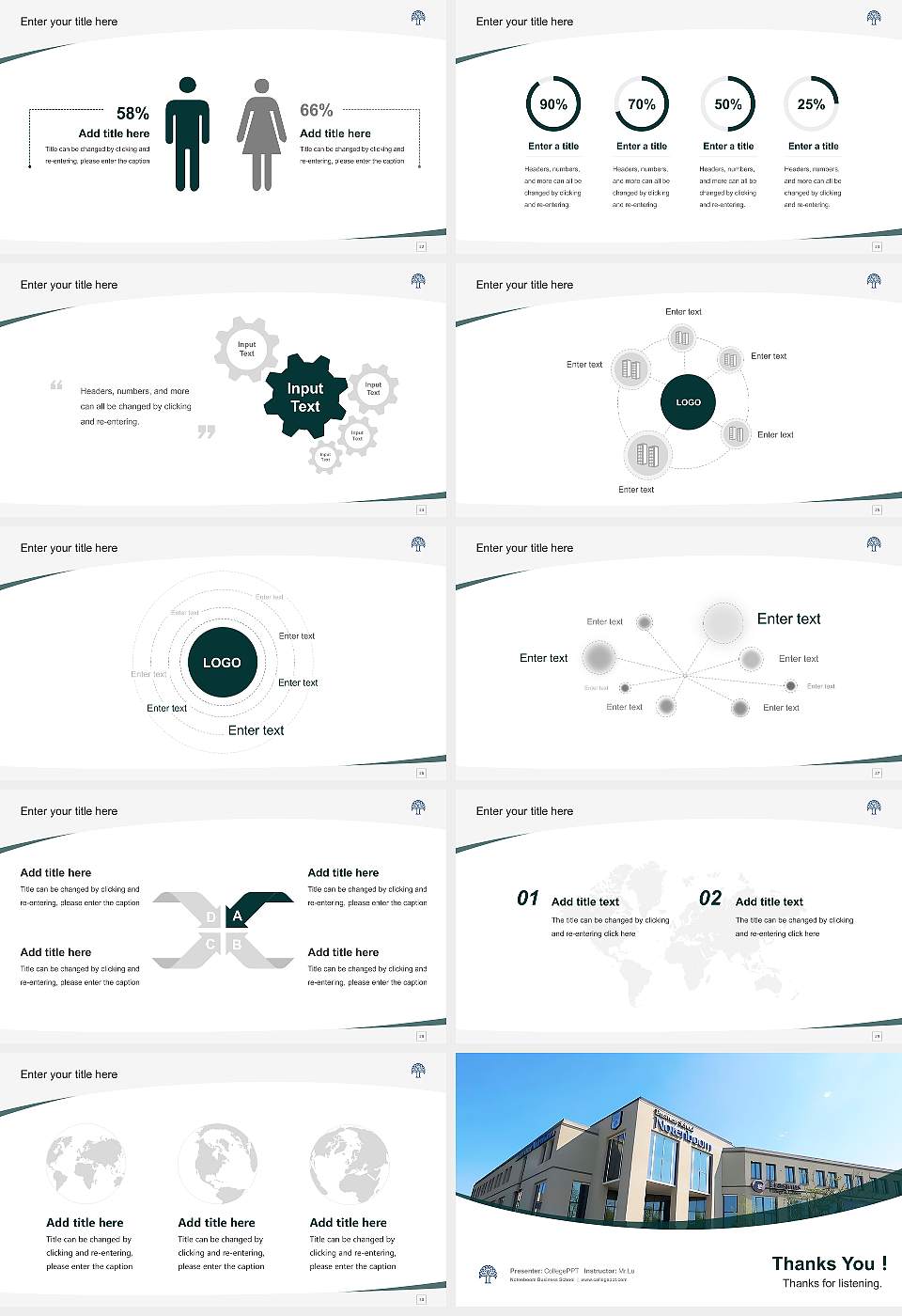 Notenboom Business School Course/Courseware Creation PPT Template16:9 ratio PPT effect preview image4