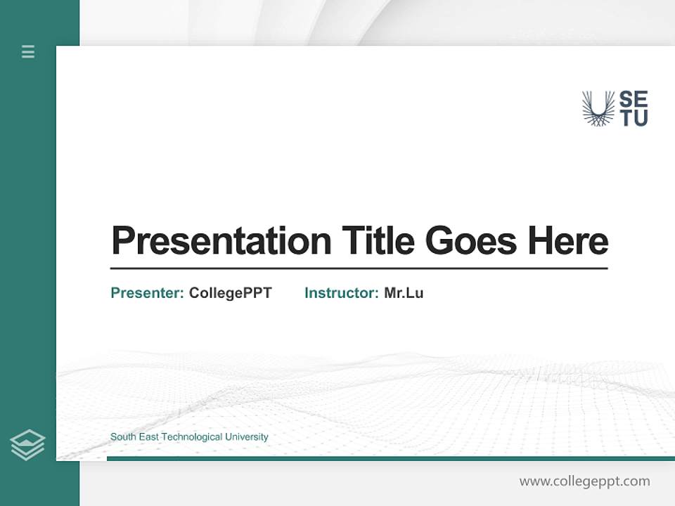 South East Technological University Thesis Proposal/Graduation Defense PPT Template4:3 ratio PPT effect preview image5