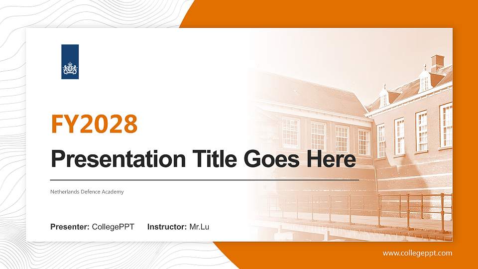 Netherlands Defence Academy Academic Presentation/Research Findings Report PPT Template16:9 ratio PPT effect preview image