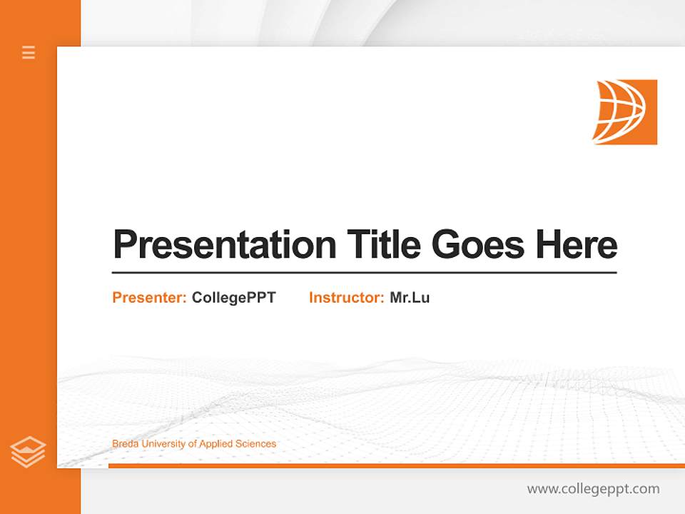 Breda University of Applied Sciences Thesis Proposal/Graduation Defense PPT Template4:3 ratio PPT effect preview image5