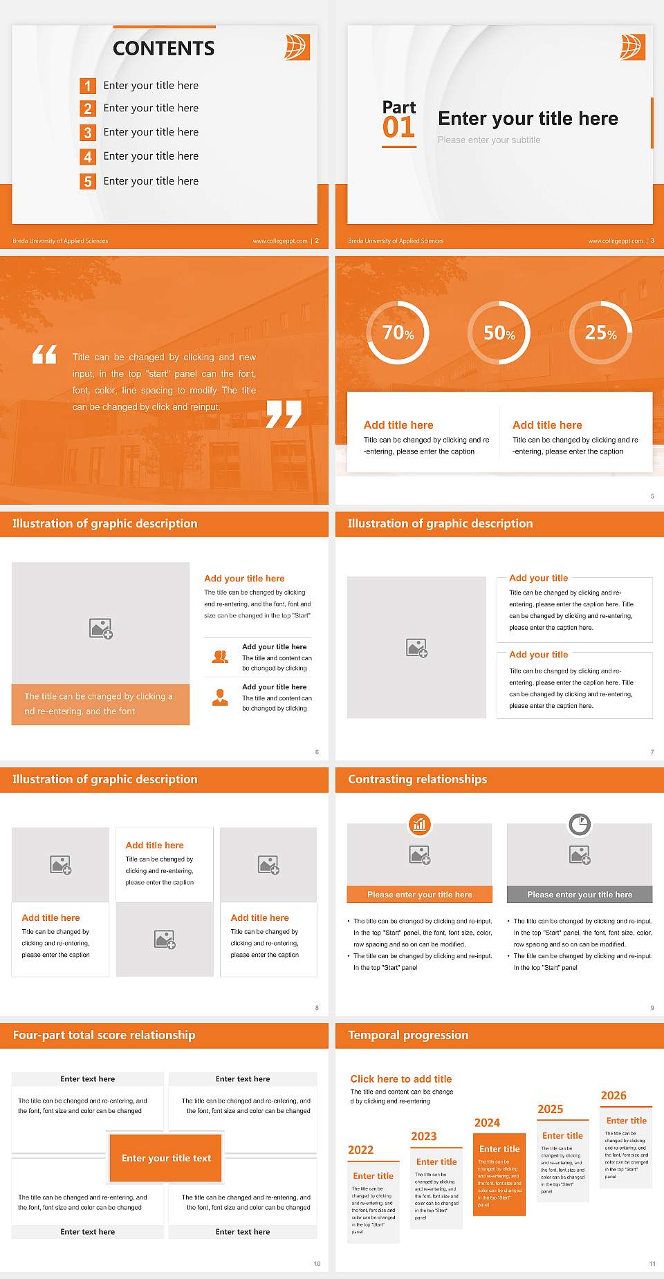 Breda University of Applied Sciences Thesis Proposal/Graduation Defense PPT Template4:3 ratio PPT effect preview image2