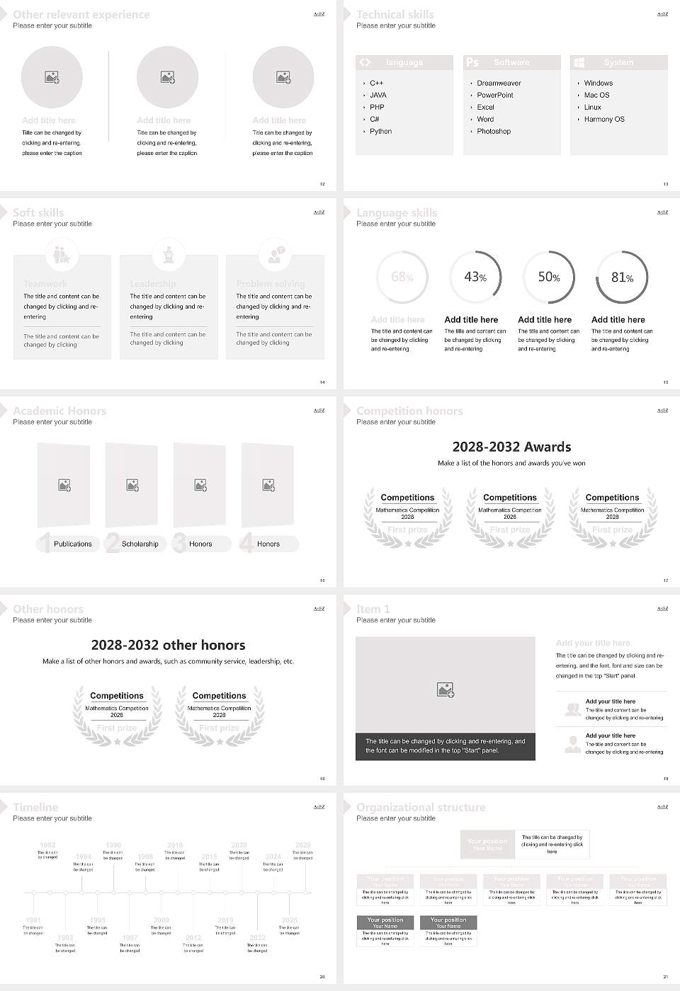 ArtEZ University of the Arts Resume PPT Template16:9 ratio PPT effect preview image3